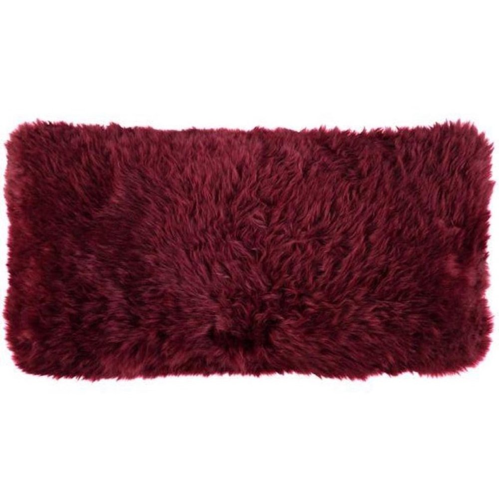 Natures Collection New Zealand Large Sheepskin Burgundy Pillow